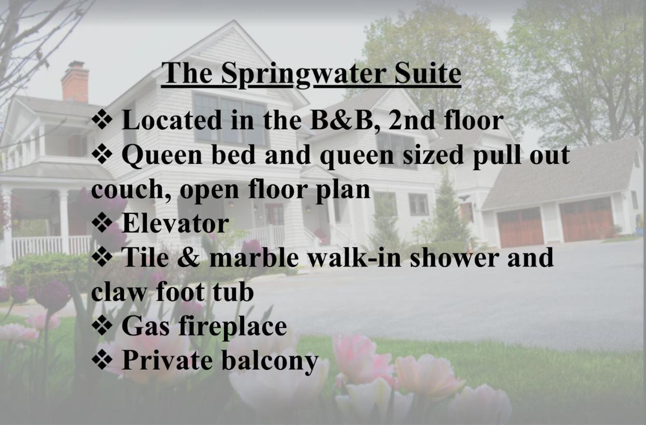 The Springwater Bed And Breakfast Saratoga Springs Exterior foto